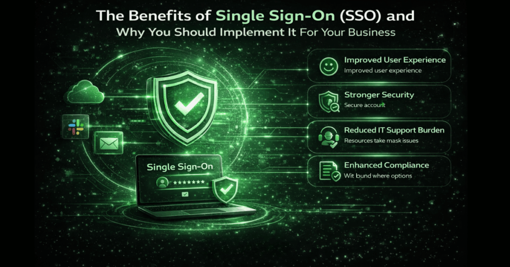 Single Sign-On (SSO) security and access management illustration